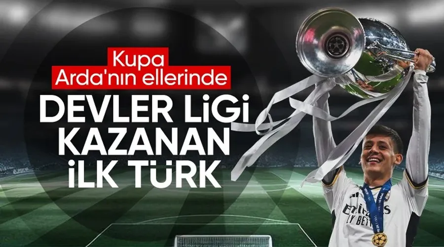 Arda Güler, Şampiyonlar Ligi kupasını kazanan ilk Türk futbolcu oldu