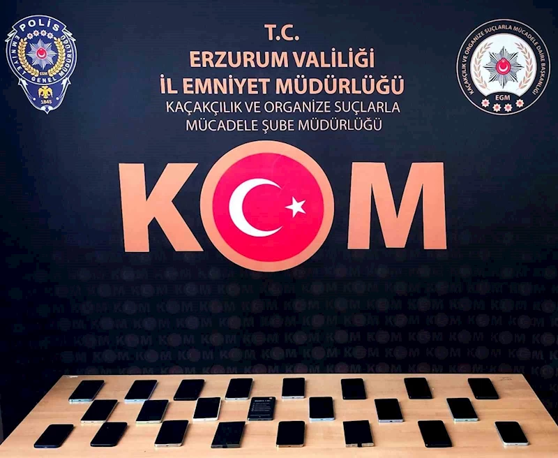 Erzurum polisinden kaçak cep telefonu operasyonu
