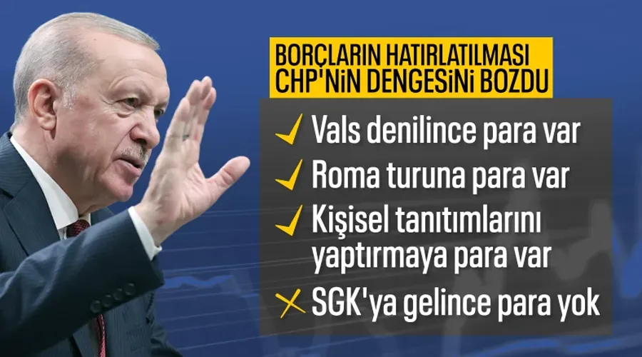 Cumhurbaşkanı Erdoğan: SGK borçları hatırlatılınca CHP