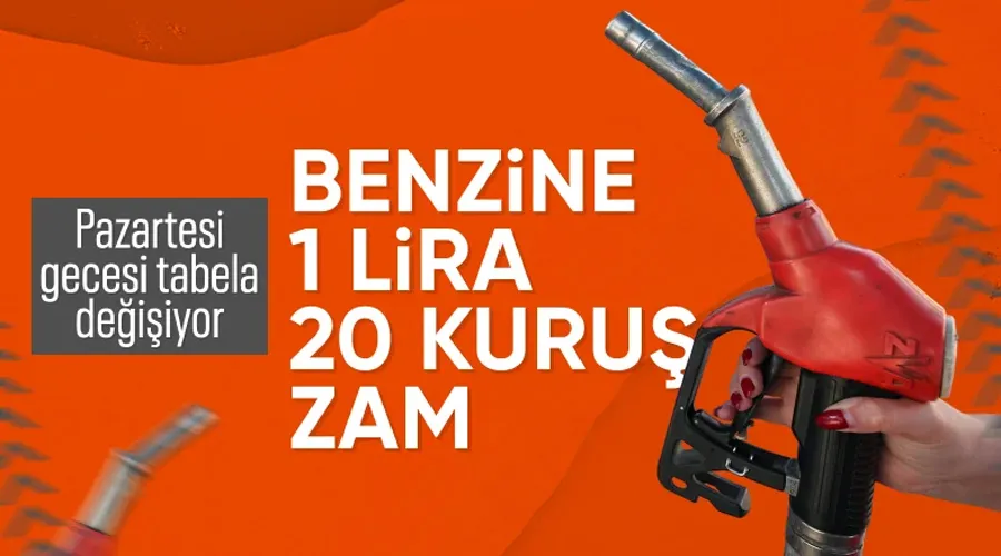 Benzine Büyük Zam: Litre Fiyatı 1.20 TL Artıyor