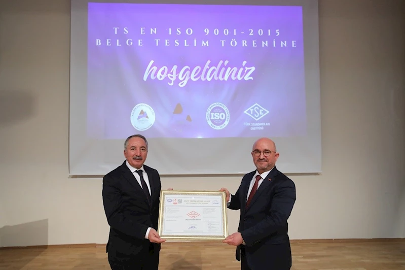 AİÇÜ’ye TSE tarafından “TS EN ISO 90012015 belgesi” verildi
