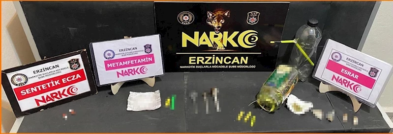Erzincan’da bir miktar uyuşturucu ele geçirildi
