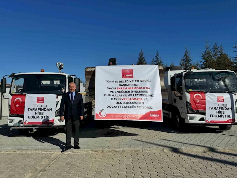 Doğanşehir Belediyesi’ne TBB’den araç desteği
