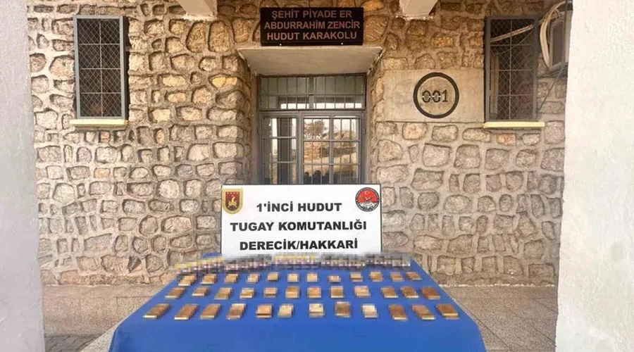 Hakkari’de 36 kilo sarma altın ele geçirildi