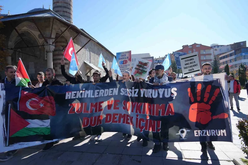 Erzurum’da sağlıkçıların 103 haftalık yürüyüşü sürüyor
