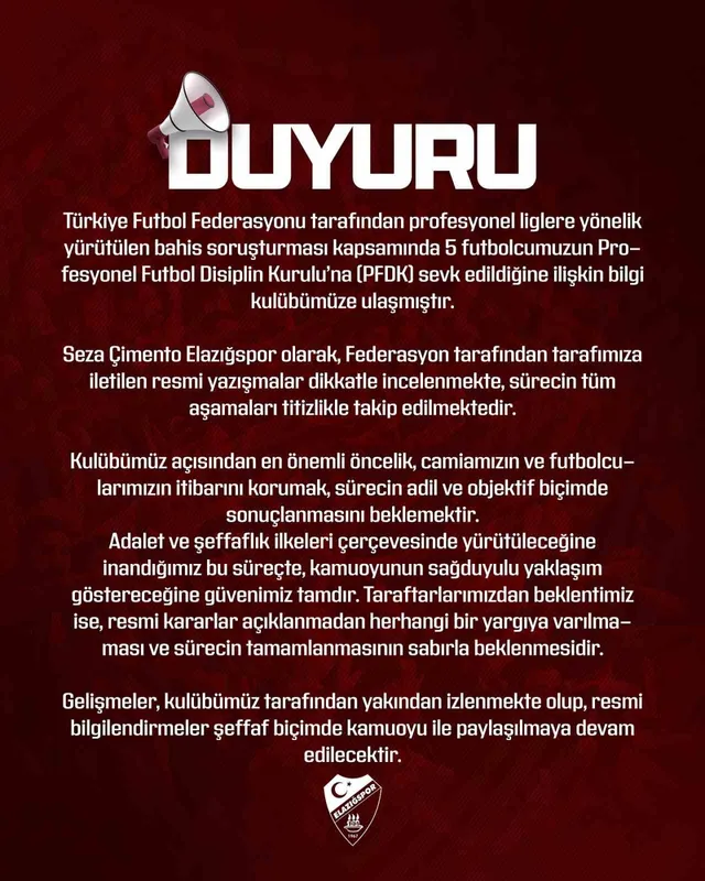 Elazığspor: 