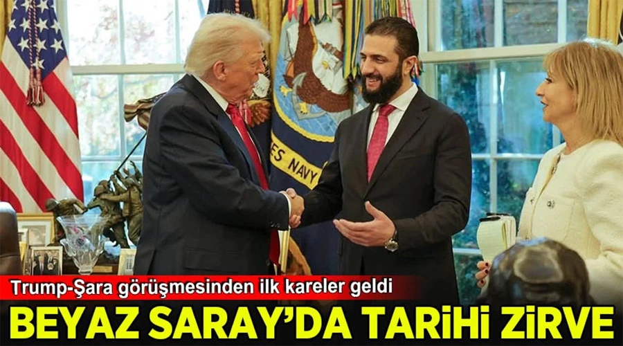 Suriye Devlet Başkanı eş-Şara, ABD Başkanı Trump ile bir araya geldi