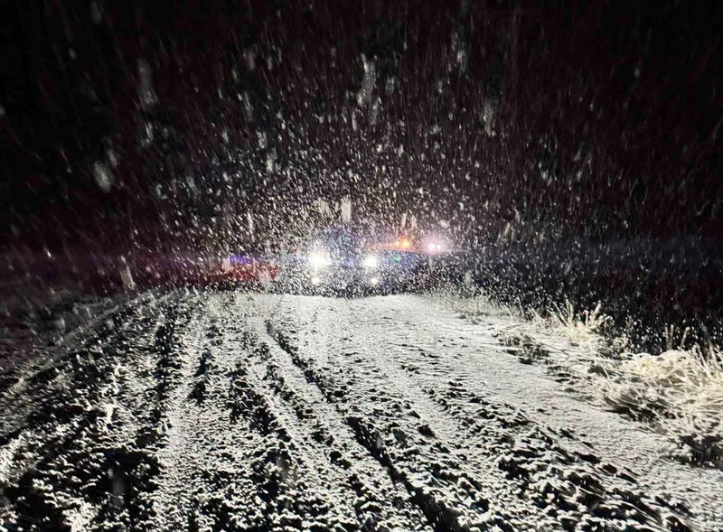 Malatya kırsalında kar yağışı etkili oluyor
