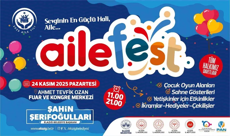 Elazığ’da ‘Aile Festivali’ düzenlenecek

