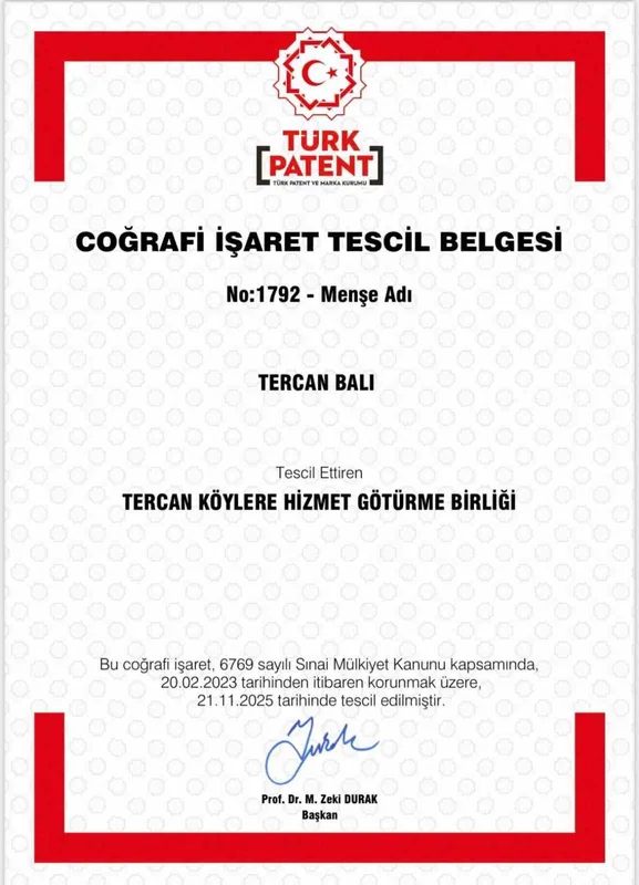 Tercan Balı Erzincan’ın 14. Coğrafi İşaretli ürünü oldu
