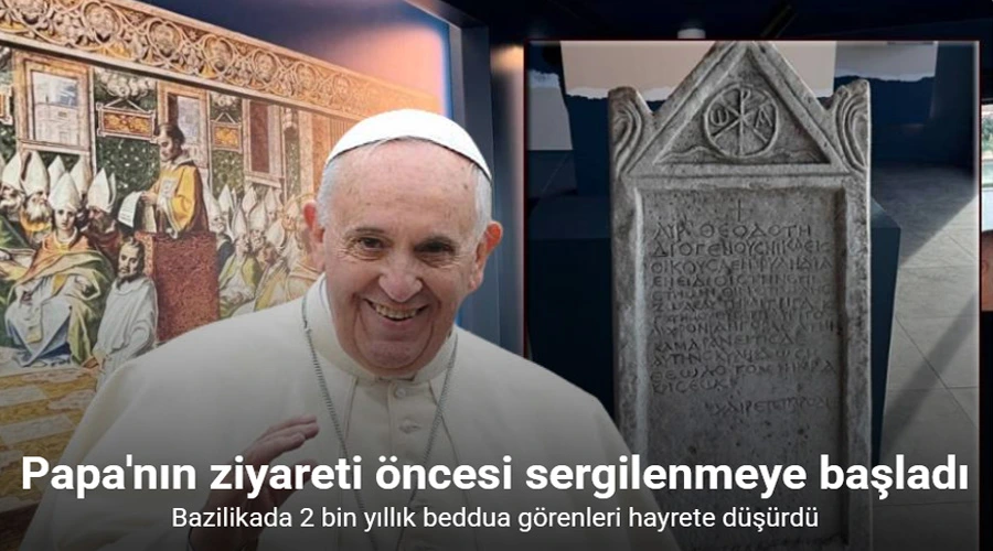 Bazilikada 2 bin yıllık beddua görenleri hayrete düşürdü 