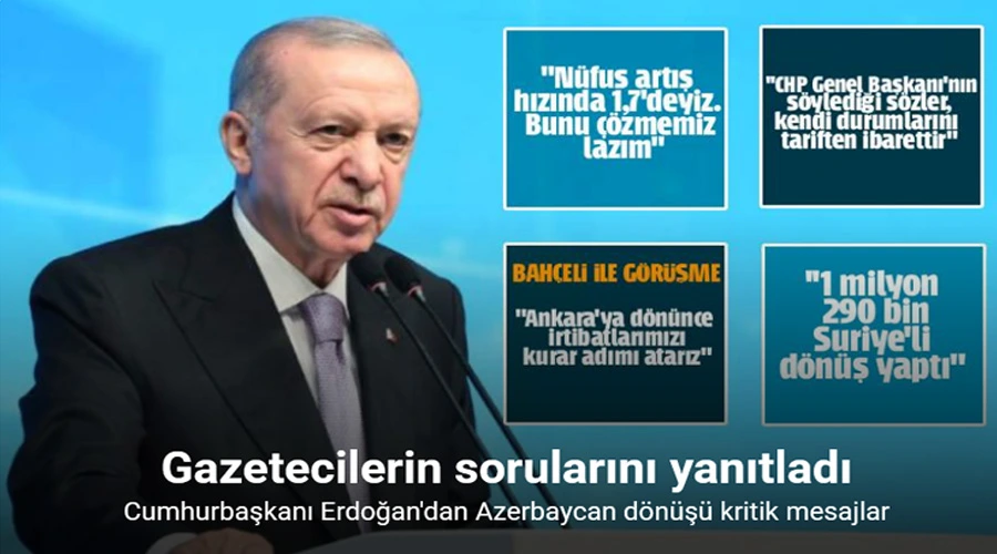 Cumhurbaşkanı Erdoğan: 