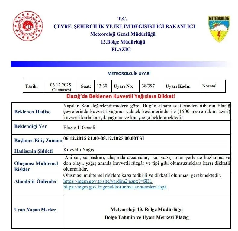Meteorolojiden 5 il için kuvvetli yağış uyarısı
