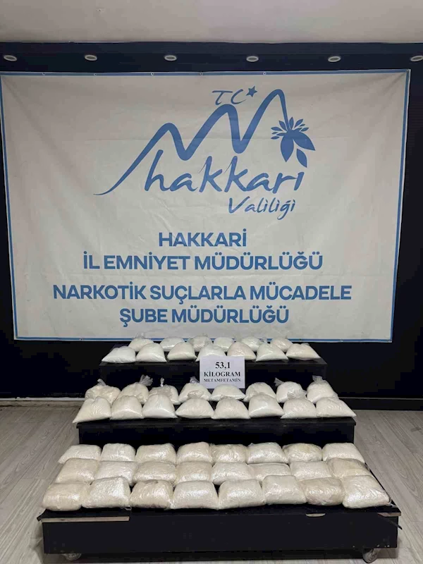 Hakkari’de 65 kilogram metamfetamin ele geçirildi
