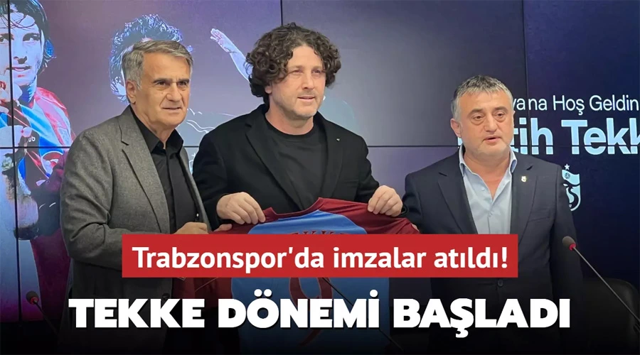 Trabzonspor’da Fatih Tekke için imza töreni düzenlendi