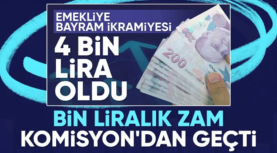 Emekli Bayram İkramiyesi 4 Bin Liraya Yükseldi: TBMM Komisyonundan Geçti