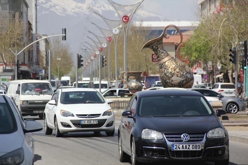 Erzincan’da araç sayısı 78 bin 34 oldu
