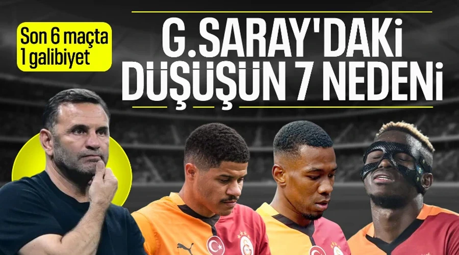 Galatasaray Alarm Veriyor: İşte Dikkat çekici 7 Düşüş Nedeni