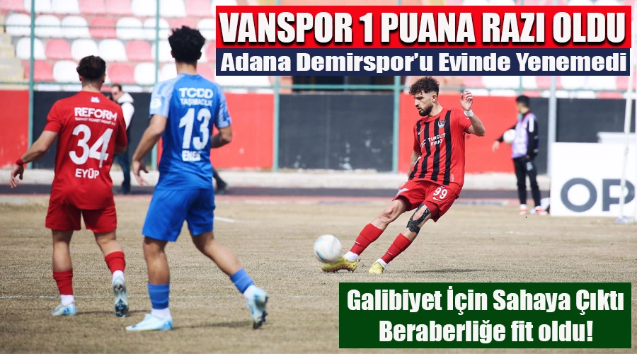 Vanspor ile Ankara Demirspor Puanları Bölüştü: 1-1