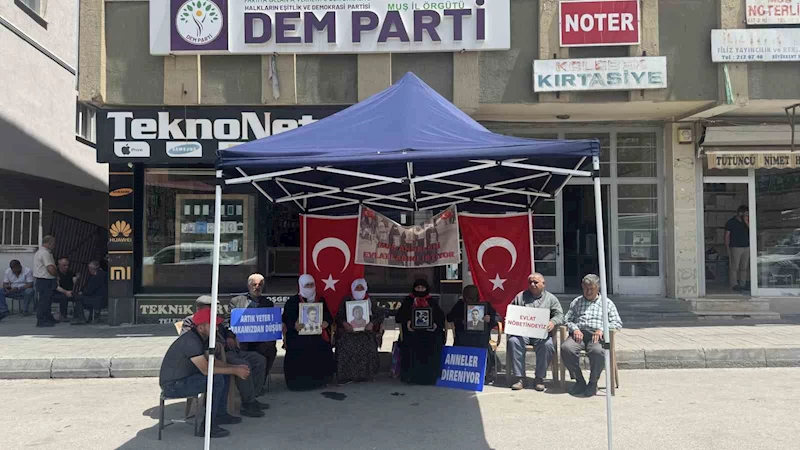 Muş’ta evlat nöbetini sürdüren aileler, terörsüz Türkiye sürecinden umutlu
