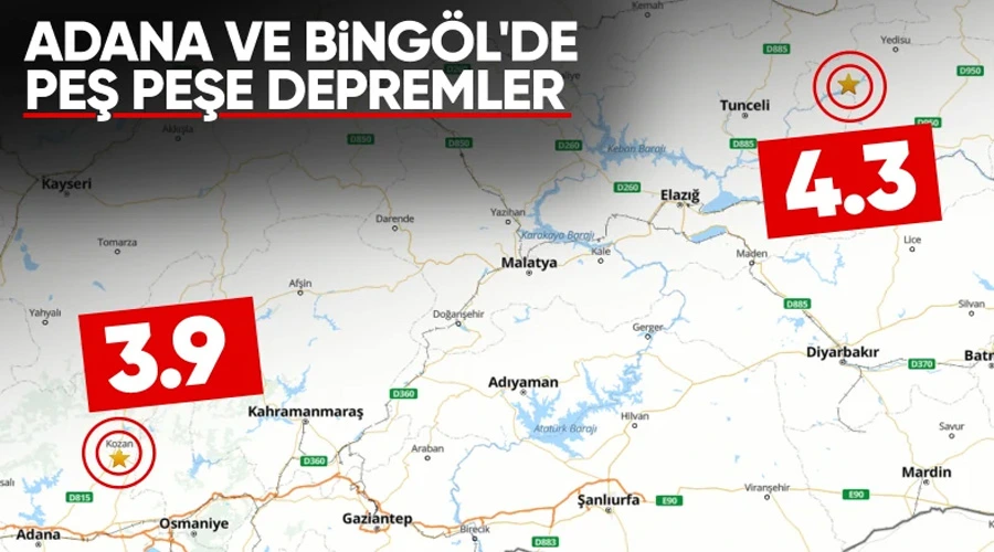 Bingöl ve Adana