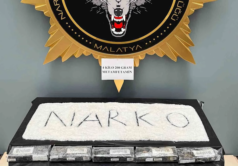 Malatya’da 4 kilo 200 gram metamfetamin ele geçirildi
