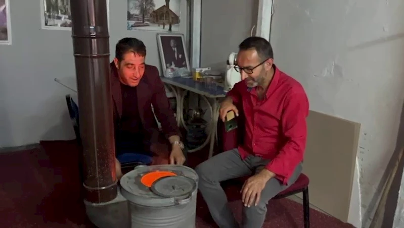 Erzurumlular temmuz ayında soba yaktı
