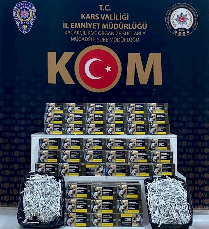 Kars’ta 30 bin Makaron ele geçirildi
