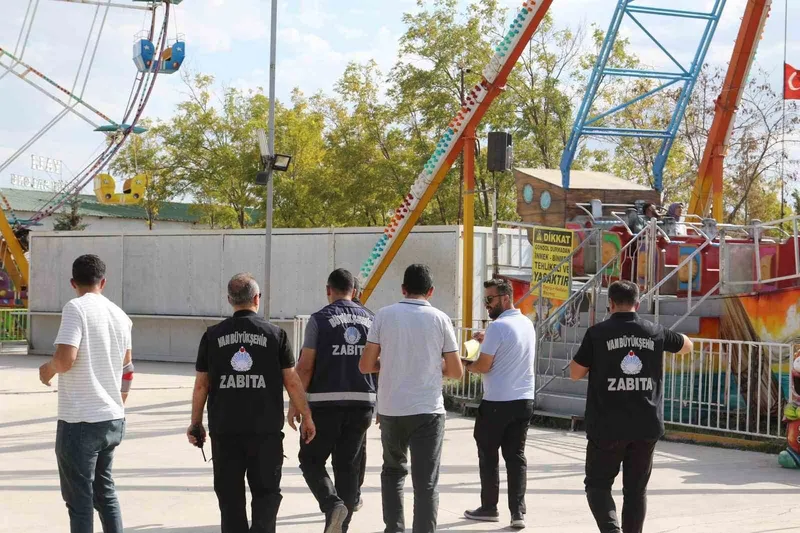 Van’daki lunaparklarda güvenlik denetimi yapıldı
