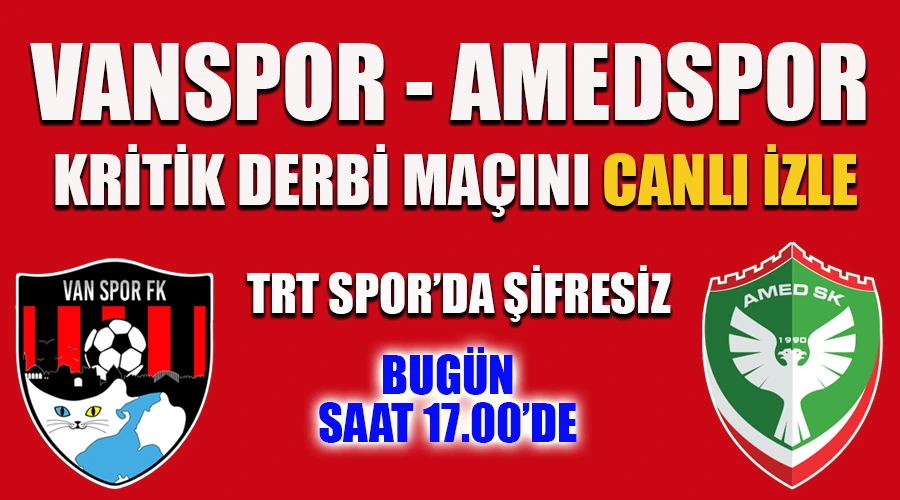 Canlı Yayın: Vanspor - Amedspor Maçını TRT Spor