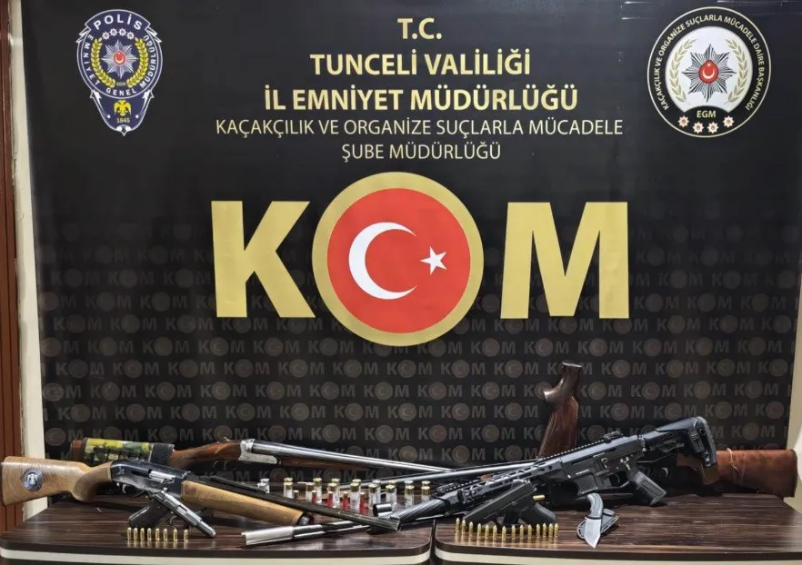 Tunceli’de ruhsatsız silah operasyonu: 6 şüpheli yakalandı
