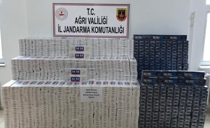 Ağrı’da 26 bin 400 paket kaçak sigara ele geçirildi