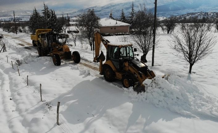 Elazığ’da karla mücadele