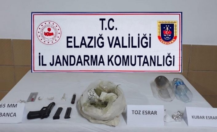 Elazığ’da,toz esrarla yakalanan şüpheli tutuklandı