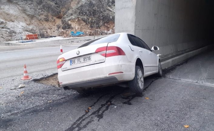 Erkenek Tüneli girişinde kaza: 3 yaralı