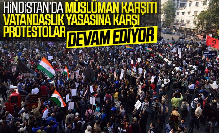 Hindistan'da Müslümanların protestosu devam ediyor