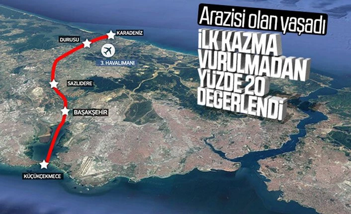 Kanal İstanbul güzergahında arsalar yükselişte