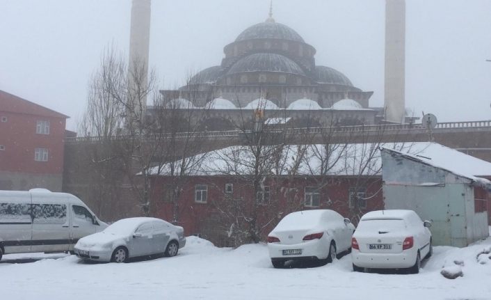Karlıova’da kar etkili oldu