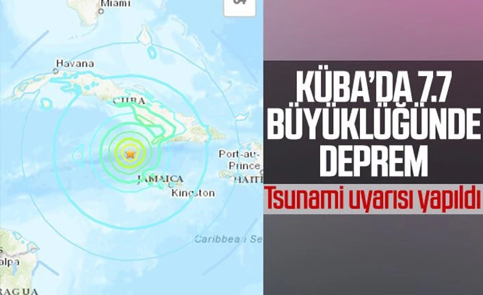 Küba'da 7.7 büyüklüğünde deprem meydana geldi
