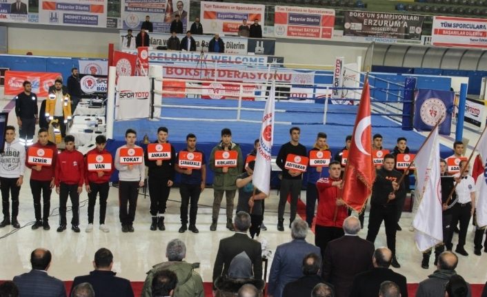 ‘Liseler Arası Türkiye Boks Şampiyonası’ Erzurum’da başladı