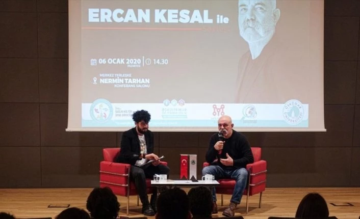 Oyuncu ve yazar Ercan Kesal öğrencilerle bir araya geldi