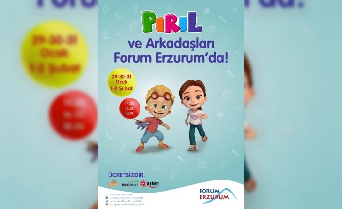 Pırıl ile matematiğin renkli dünyası Forum Erzurum’da