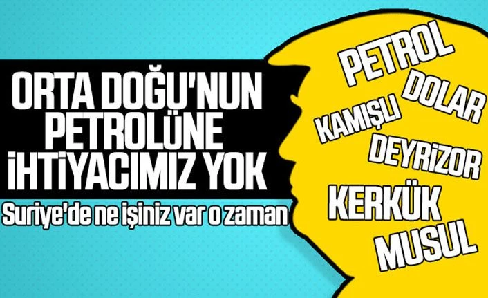 Trump: ABD'nin Orta Doğu'nun petrolüne ihtiyacı yok