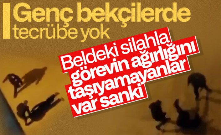 Ankara'da bekçiler bir kişiyi darbetti