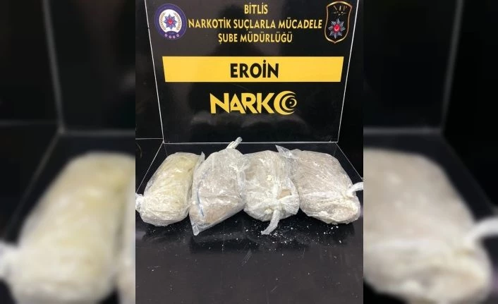 Bitlis’te 2 kilo 344 gram eroin ele geçirildi