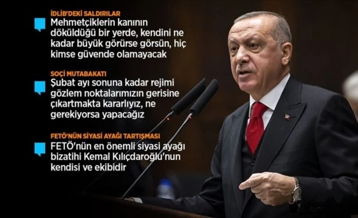 Erdoğan: Askerlerimize en küçük zarar gelmesi halinde rejim güçlerini vuracağız