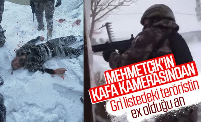 Erzurum'da gri listedeki teröristin öldürülme anı