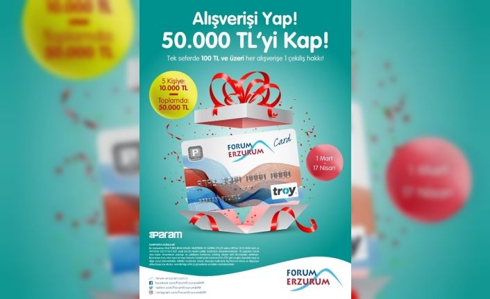 Forum Erzurum’da alışveriş kazandırıyor