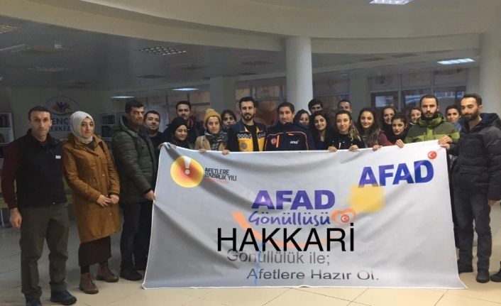 Hakkari’de AFAD gönüllülerine uygulamalı eğitim