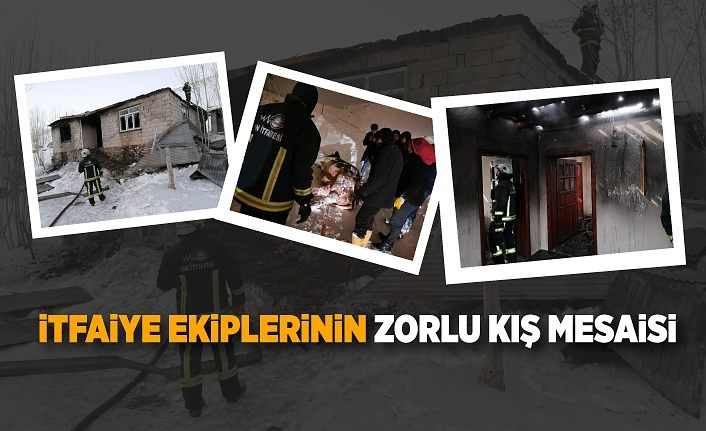 İtfaiye ekiplerinin zorlu kış mesaisi